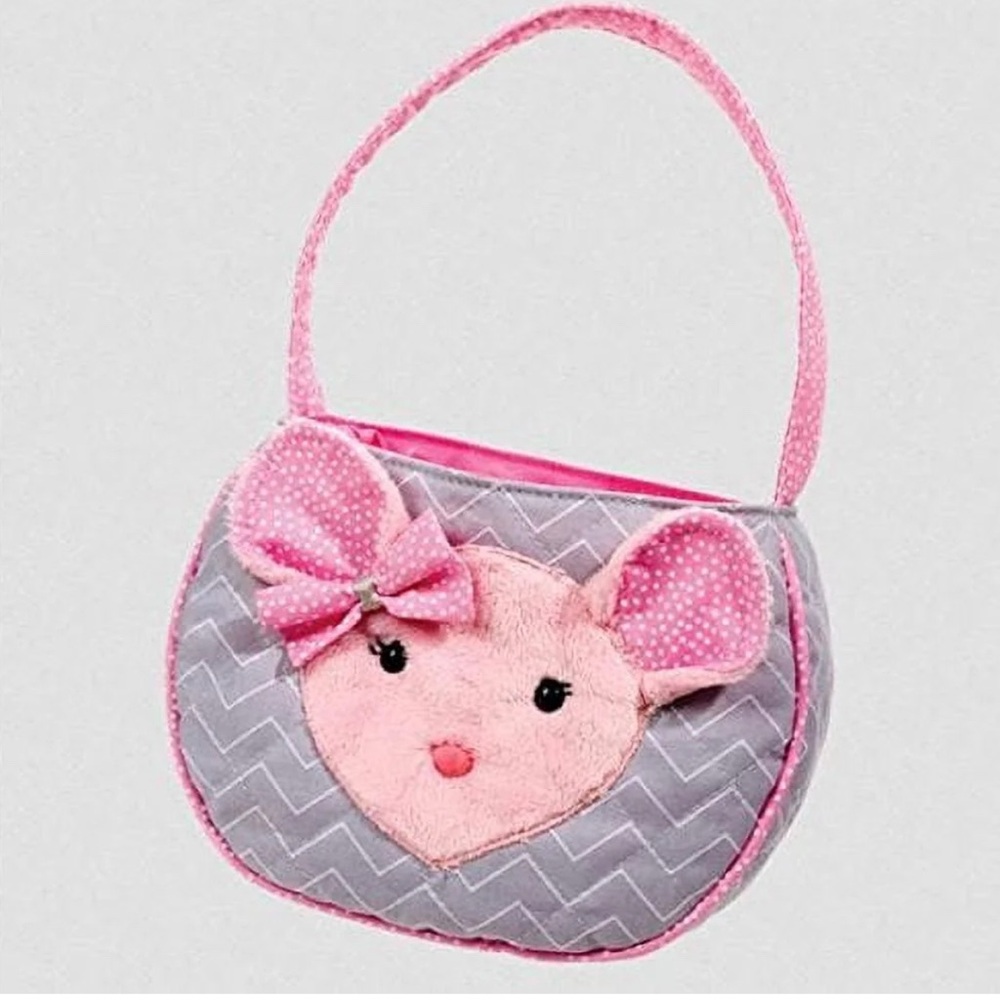 🎉HP🎉 Douglas Cuddle Toys Madeline PINK/GRAY MOUSE BAG NWT